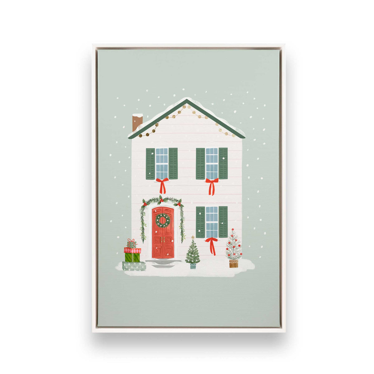 [Color:Opaque White], Picture of art in a White frame