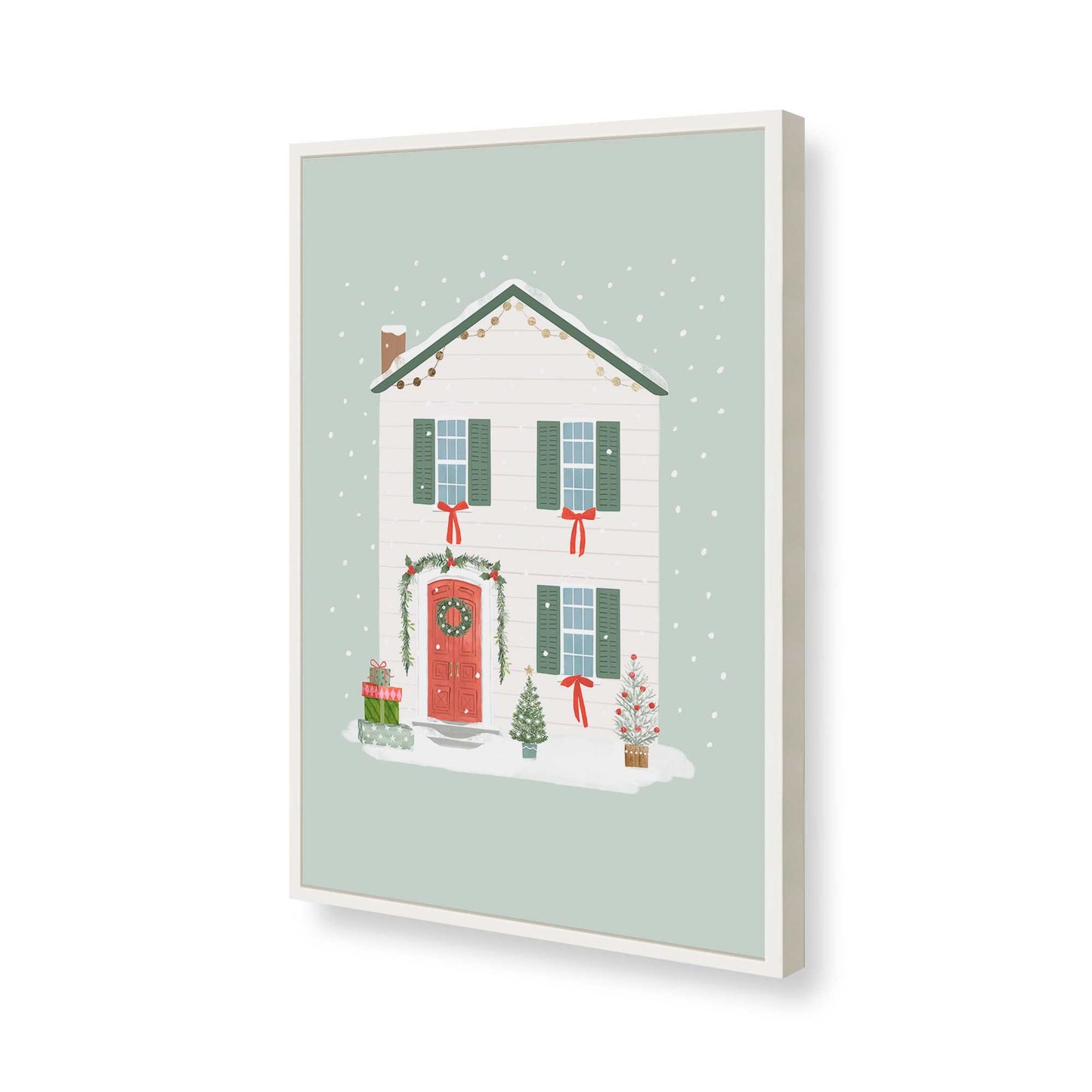 [Color:Opaque White], Picture of art in a Opaque White frame of the corner