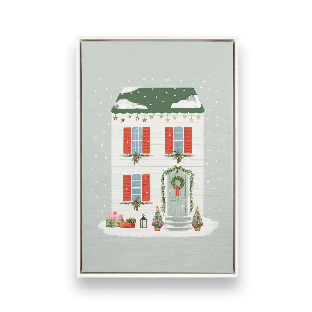 [Color:Opaque White], Picture of art in a White frame