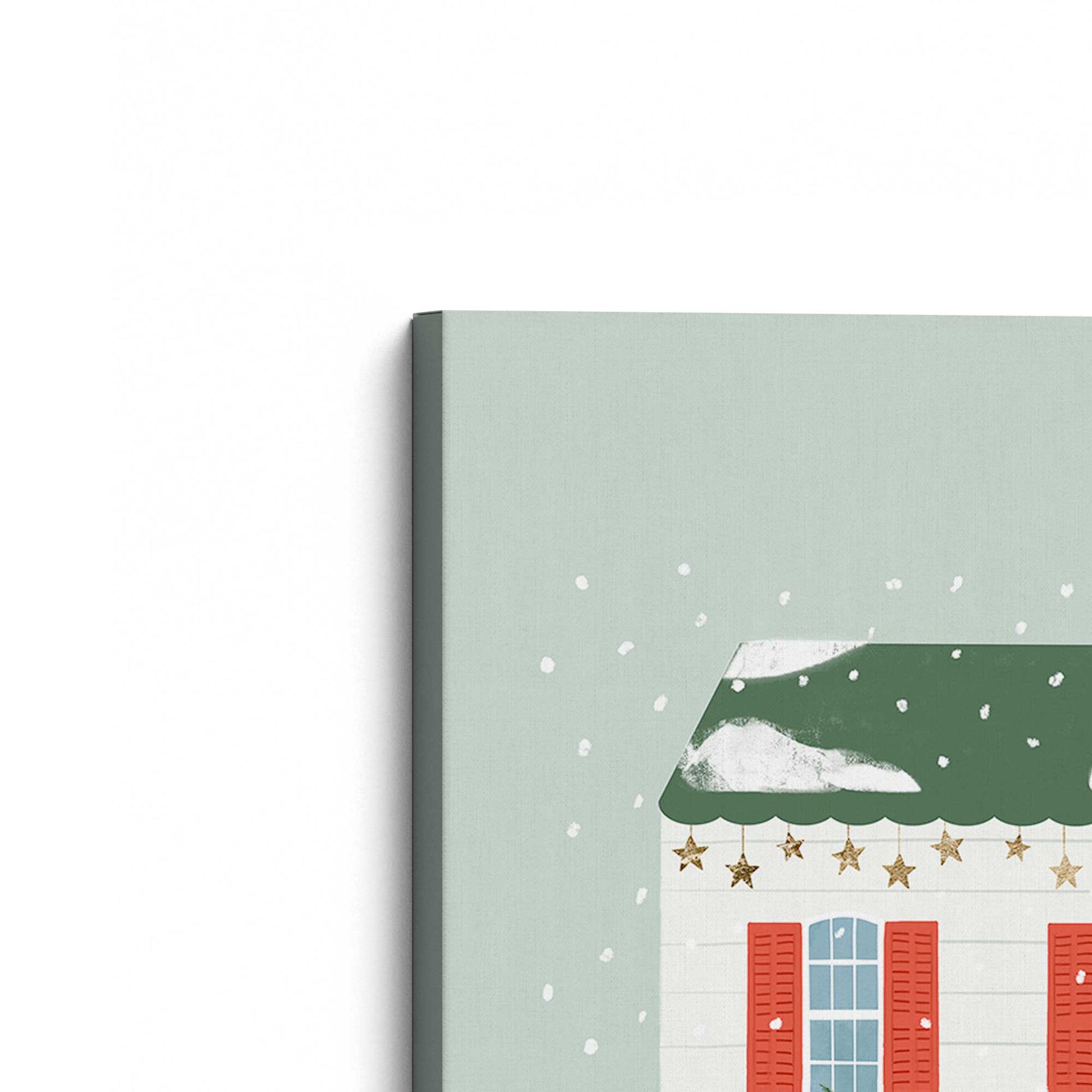 [Color:Stretched Canvas], Picture of the corner of the art