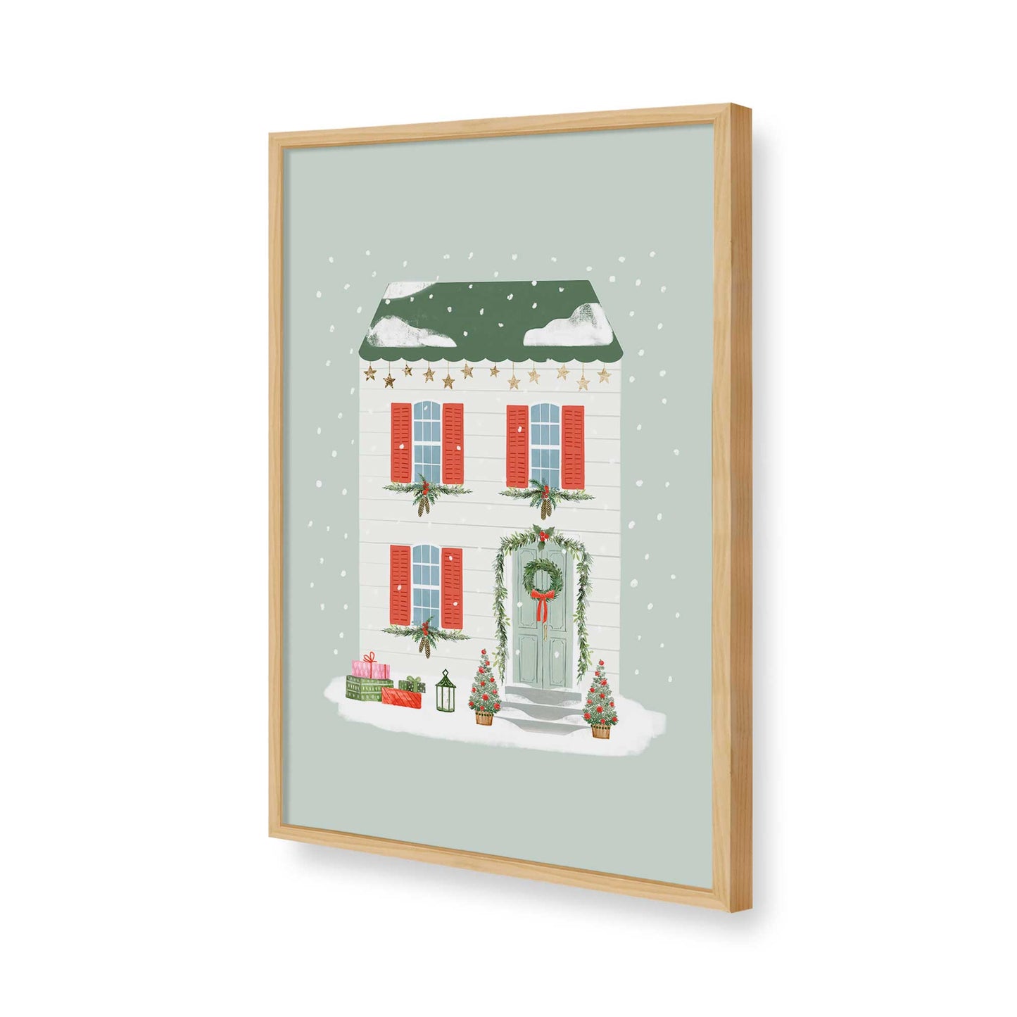 [Color:American Maple], Picture of art in a American Maple frame of the corner