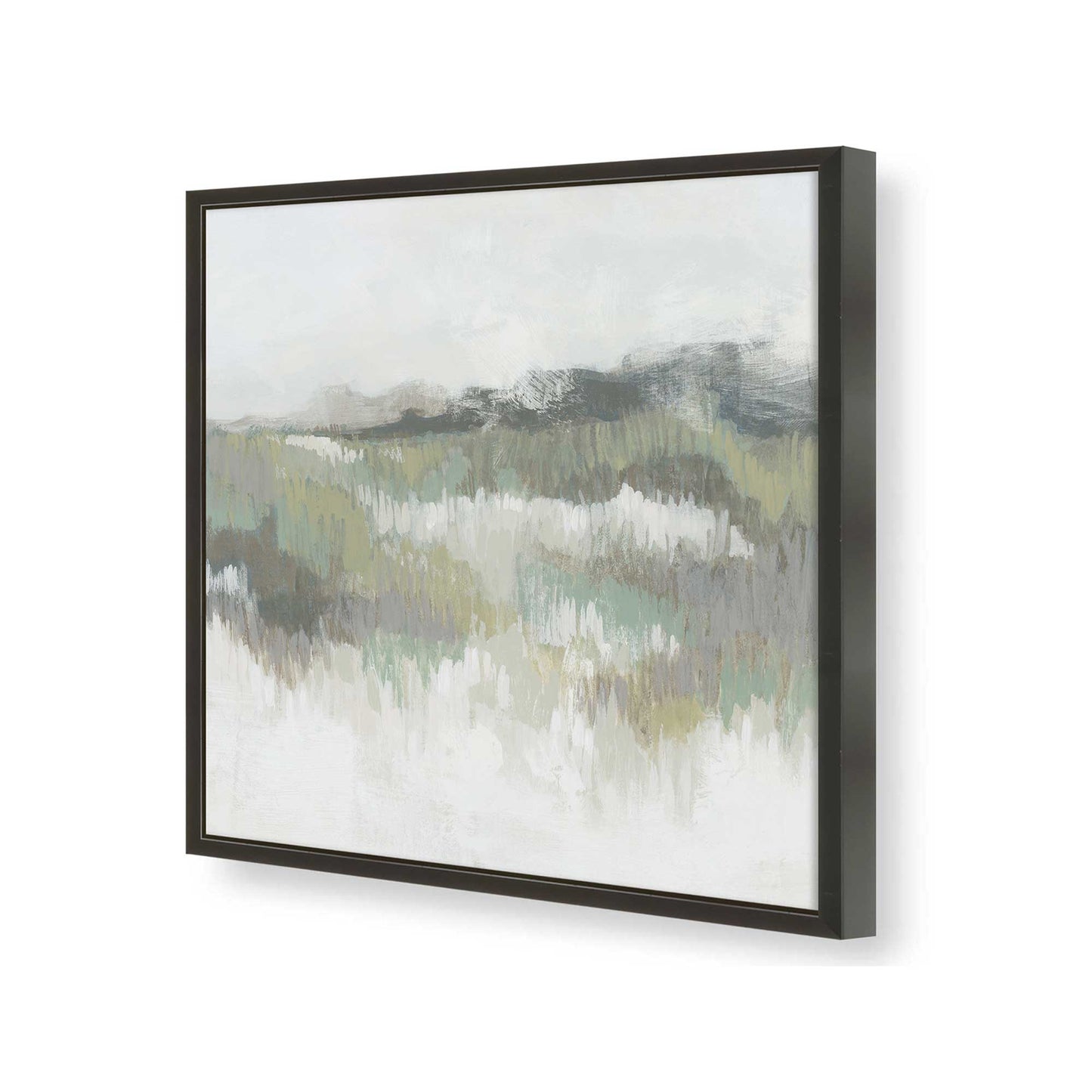 [Color:Satin Black], Picture of art in a Satin Black frame of the corner