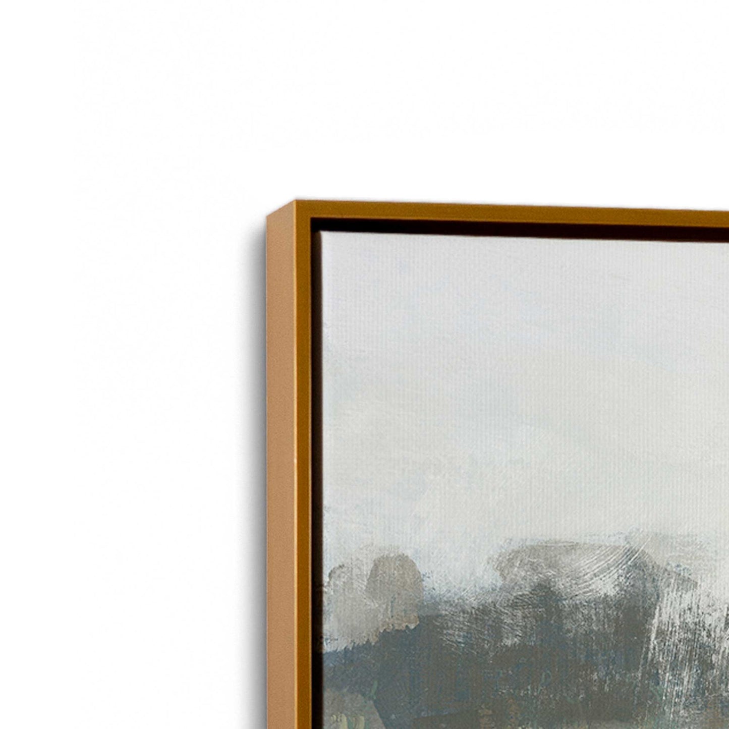 [Color:Polished Gold], Picture of art in a Polished Gold frame at an angle