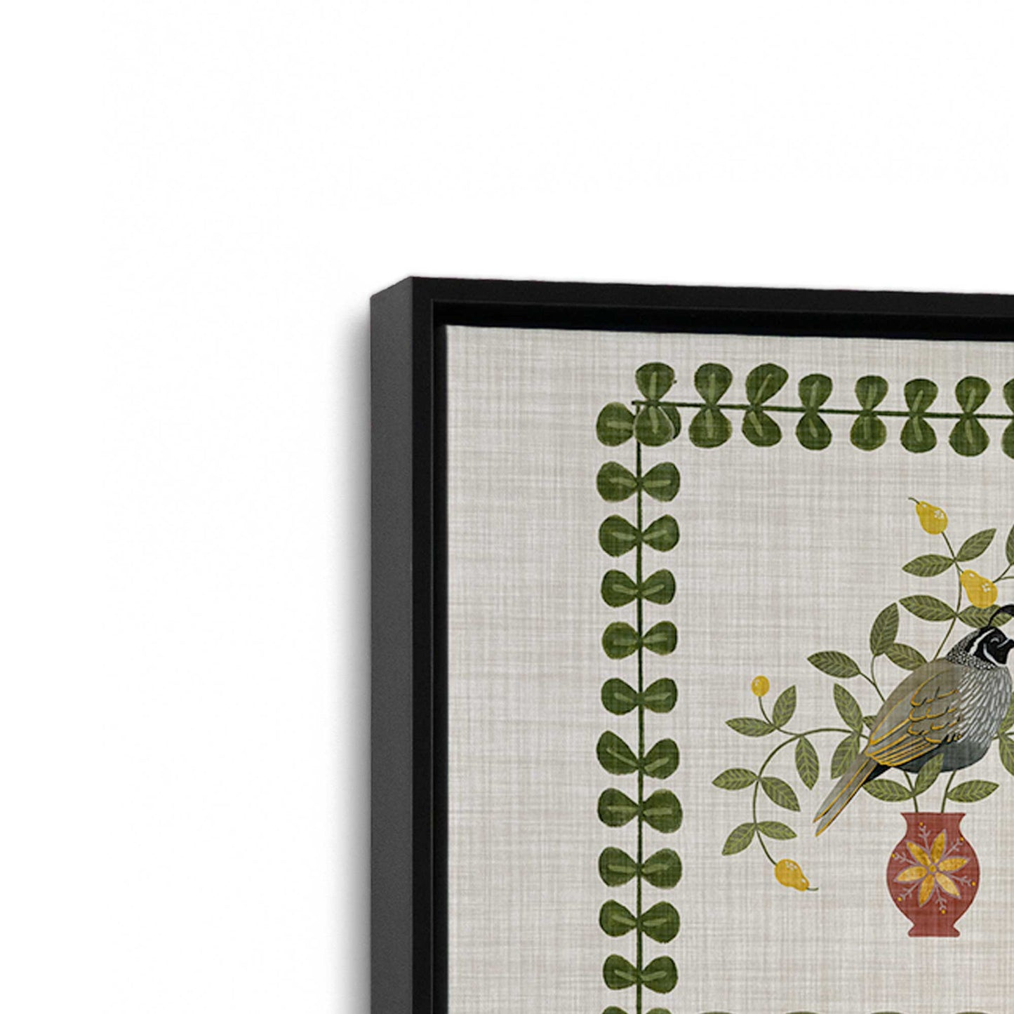 [Color:Satin Black], Picture of art in a Satin Black frame at an angle