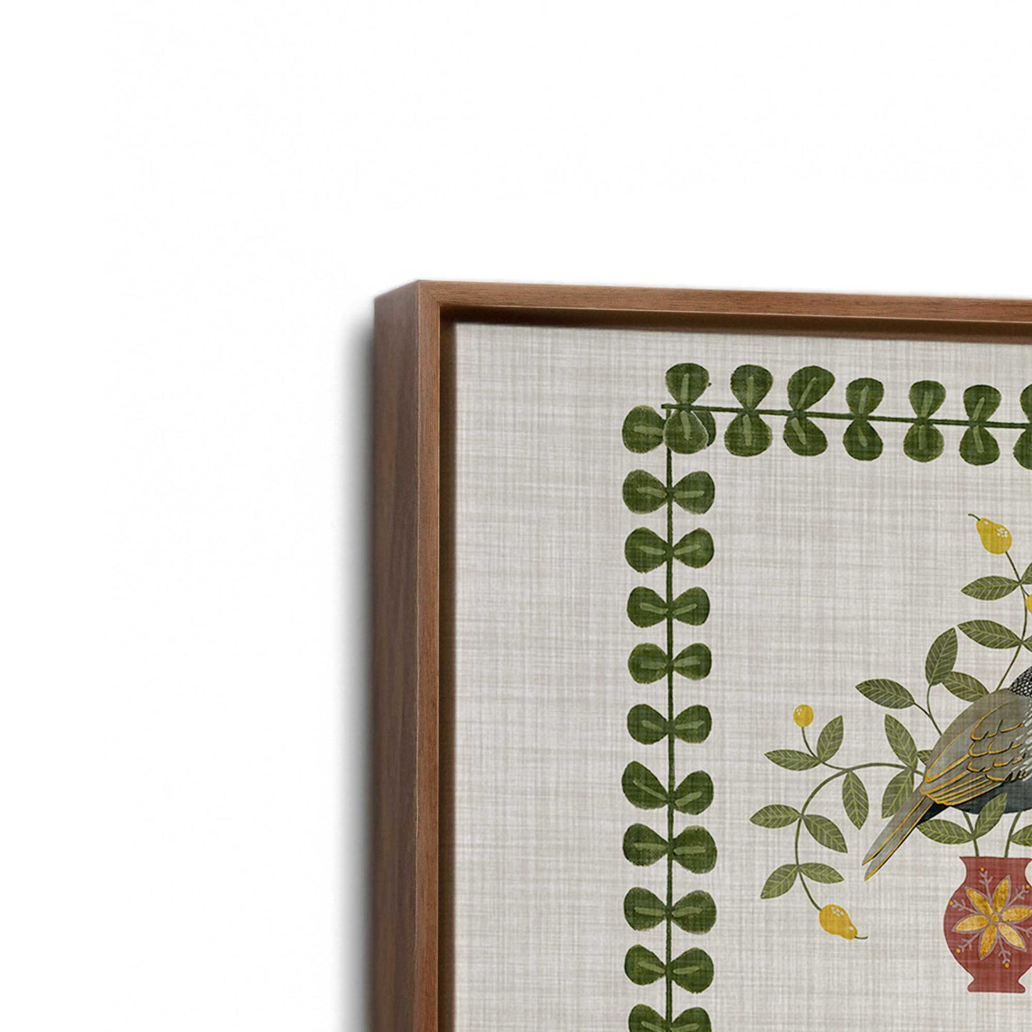 [Color:Walnut], Picture of art in a Walnut frame at an angle