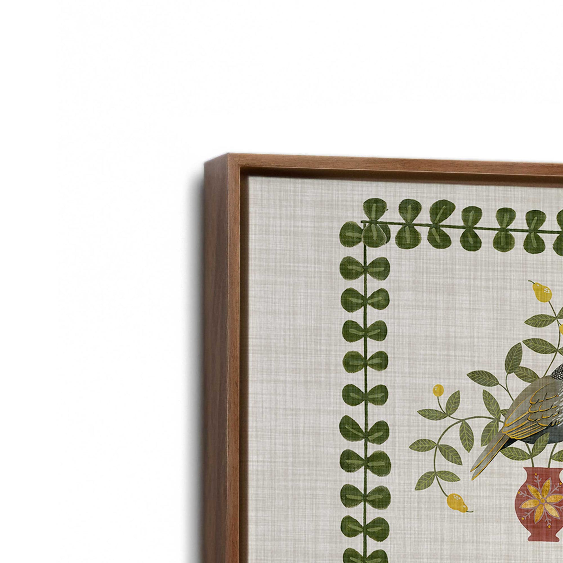 [Color:Walnut], Picture of art in a Walnut frame at an angle