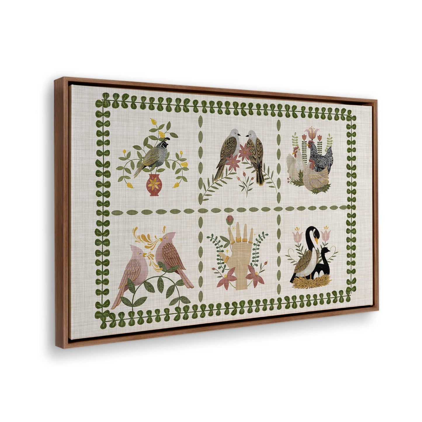 [Color:Walnut], Picture of the corner of the art