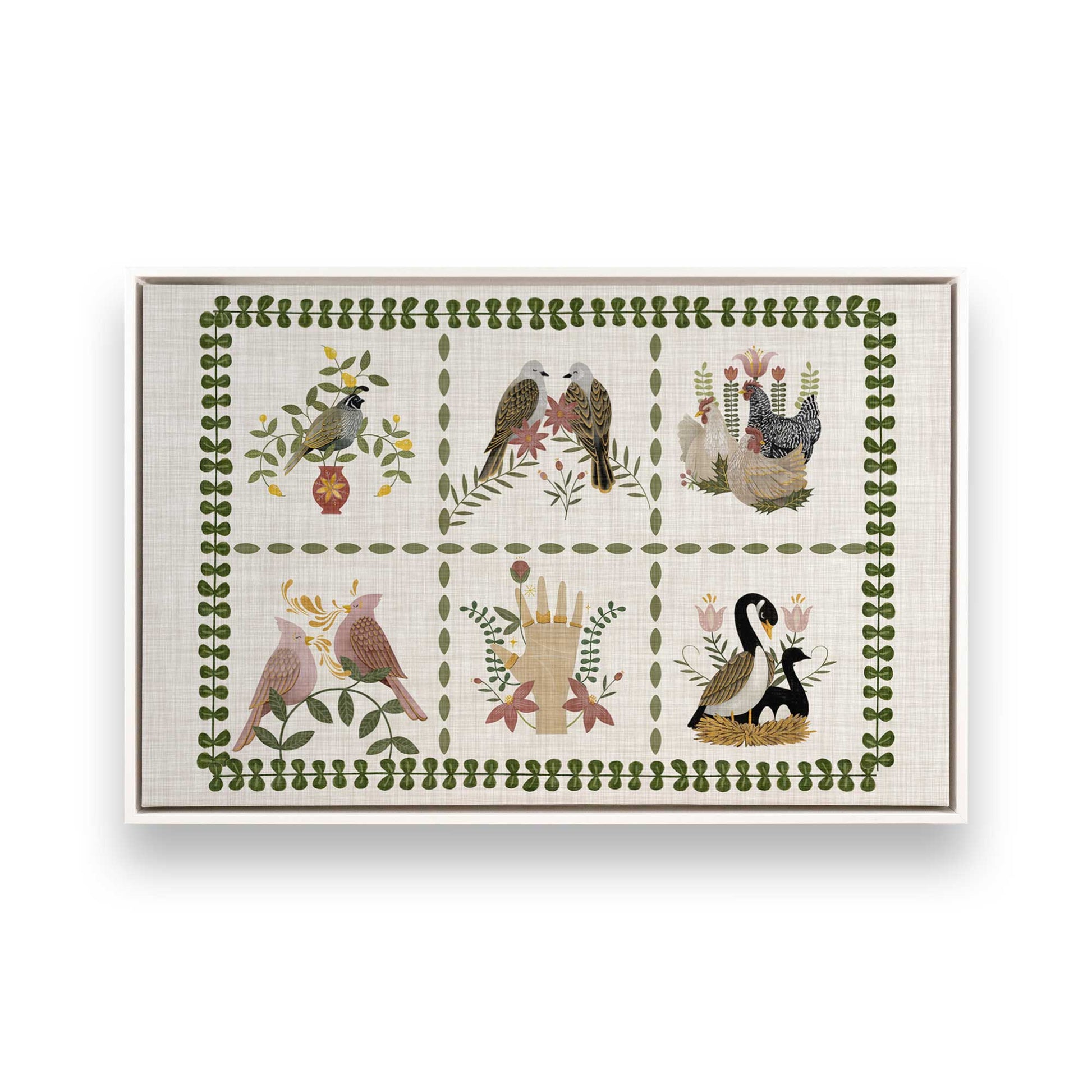 [Color:Opaque White], Picture of art in a White frame