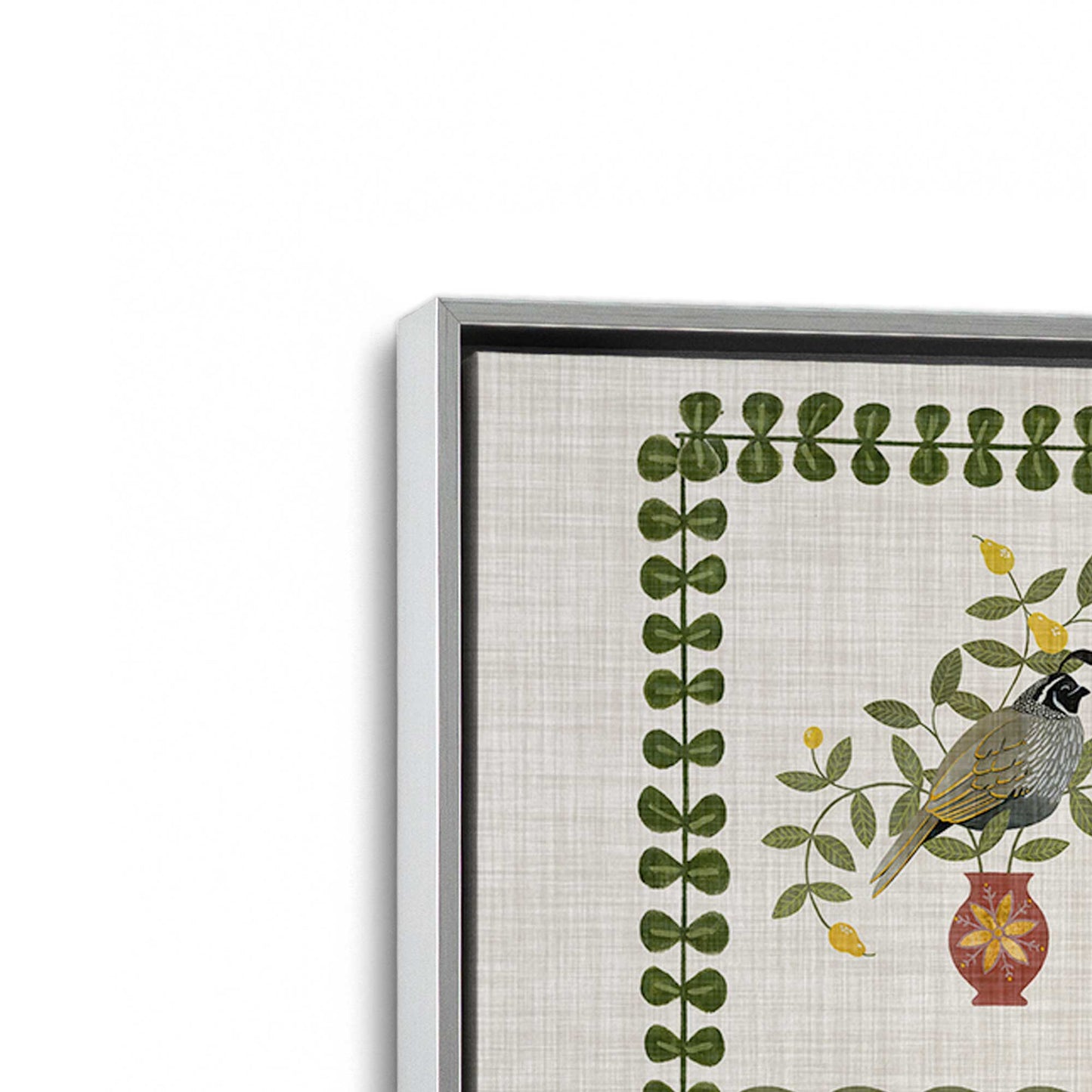 [Color:Polished Chrome], Picture of art in a Polished Chrome frame at an angle