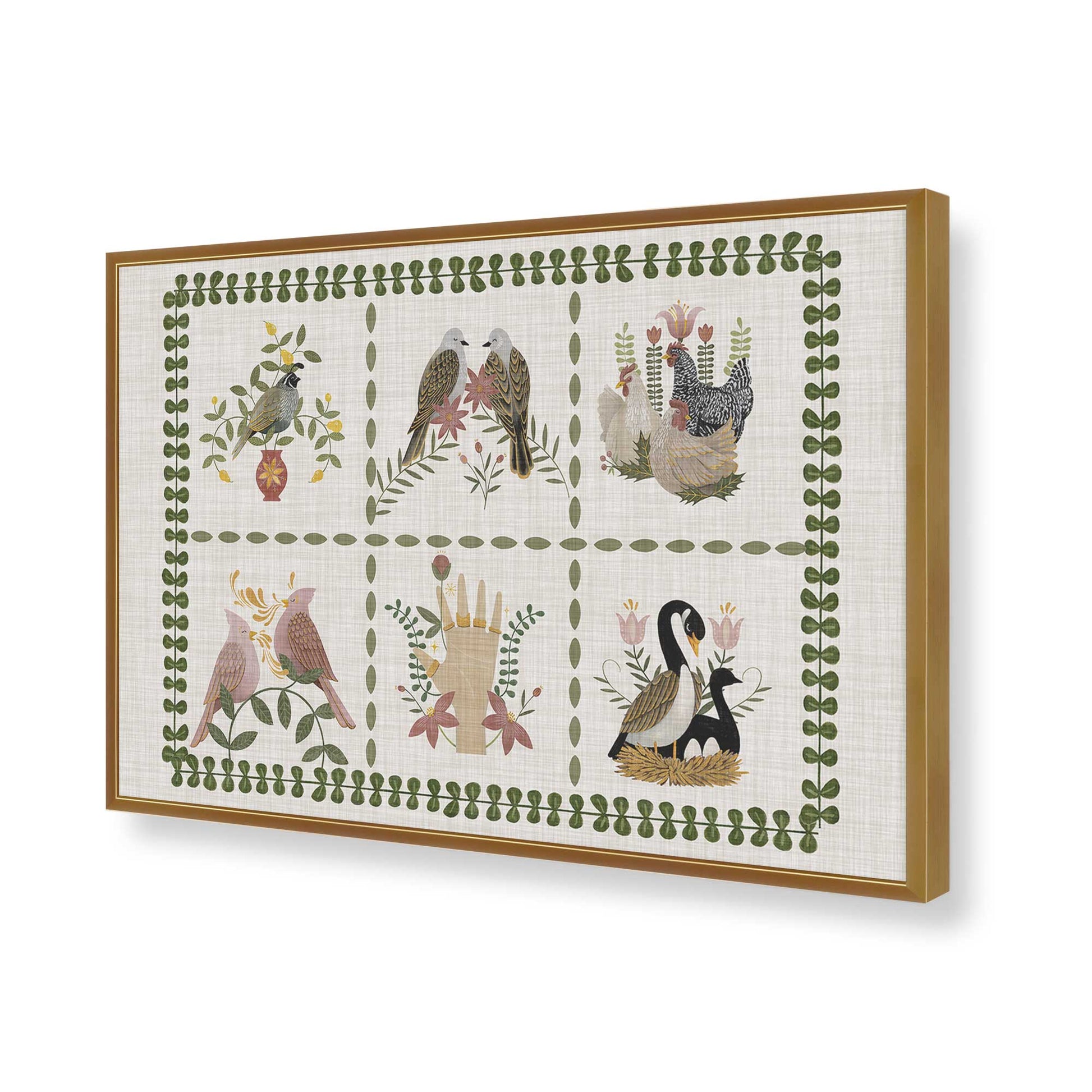 [Color:Polished Gold], Picture of art in a Polished Gold frame of the corner