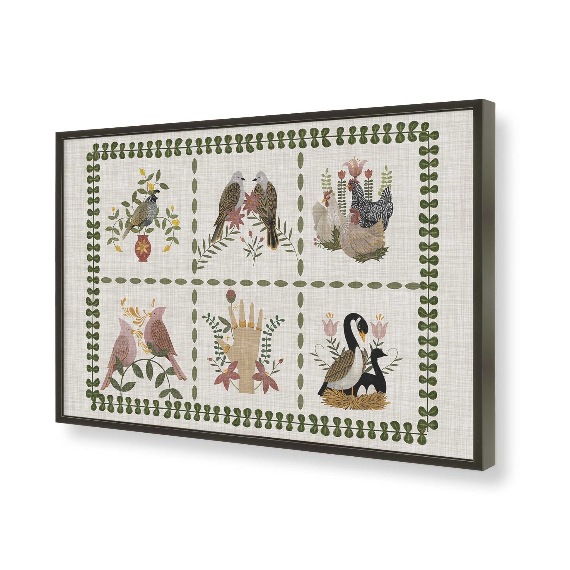 [Color:Satin Black], Picture of art in a Satin Black frame of the corner