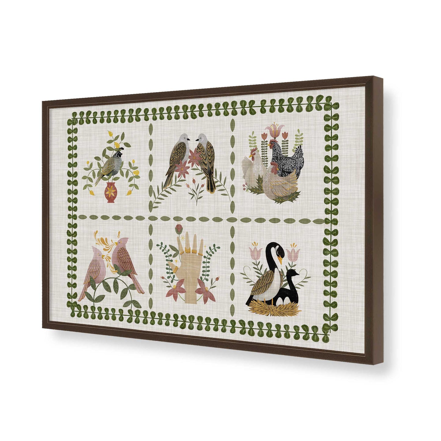 [Color:Belvinder Brown], Picture of art in a Belvinder Brown frame of the corner