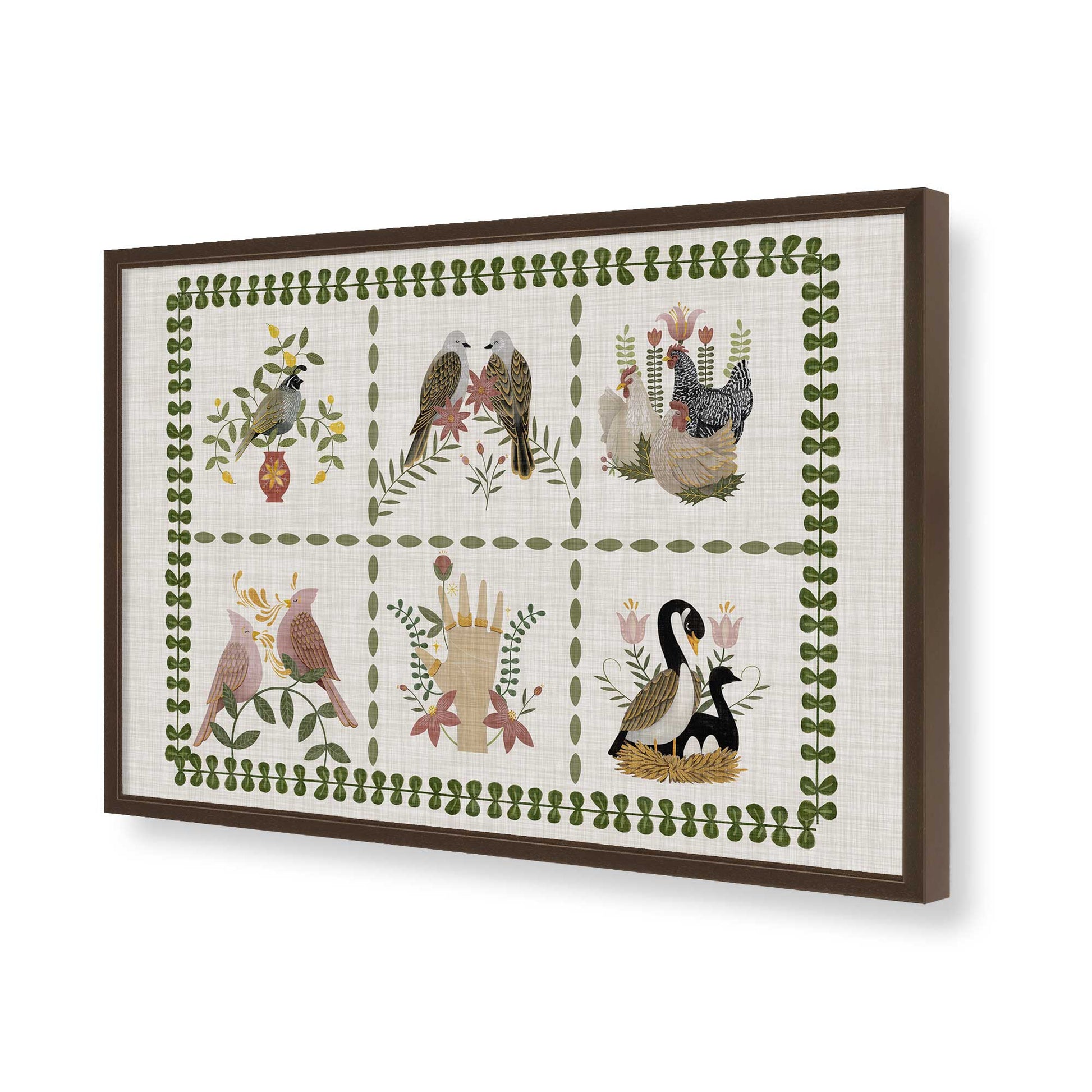 [Color:Belvinder Brown], Picture of art in a Belvinder Brown frame of the corner