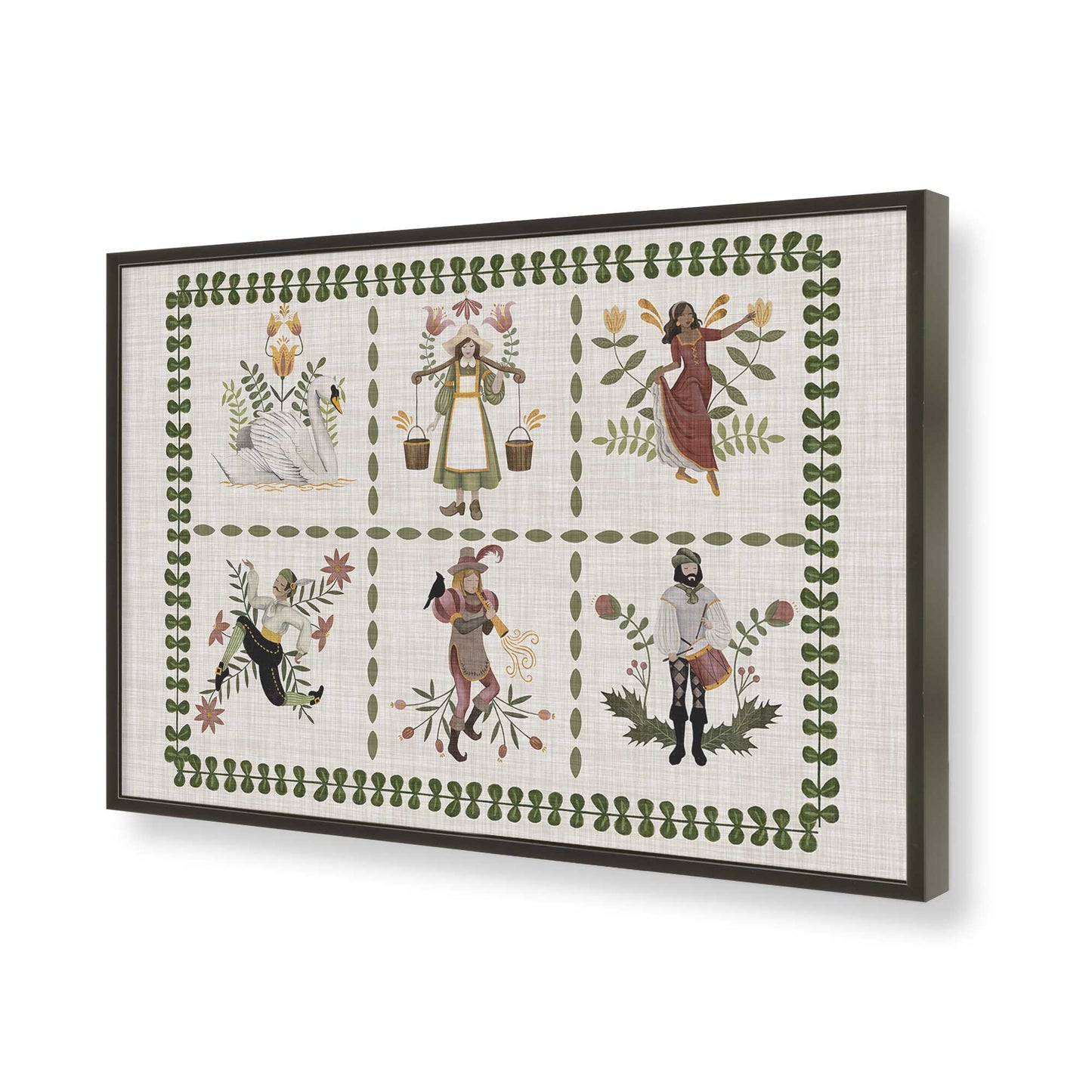 [Color:Satin Black], Picture of art in a Satin Black frame of the corner