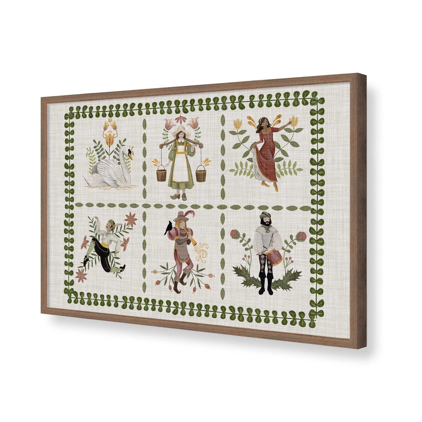 [Color:Walnut], Picture of art in a Walnut frame of the corner