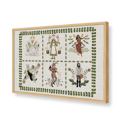 [Color:American Maple], Picture of art in a American Maple frame of the corner