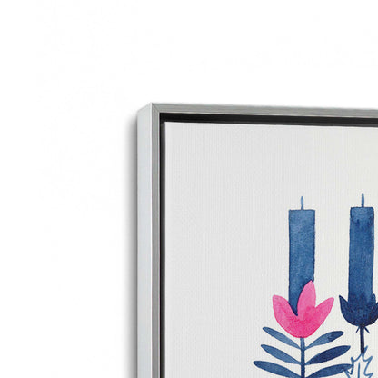 [Color:Polished Chrome], Picture of art in a Polished Chrome frame at an angle