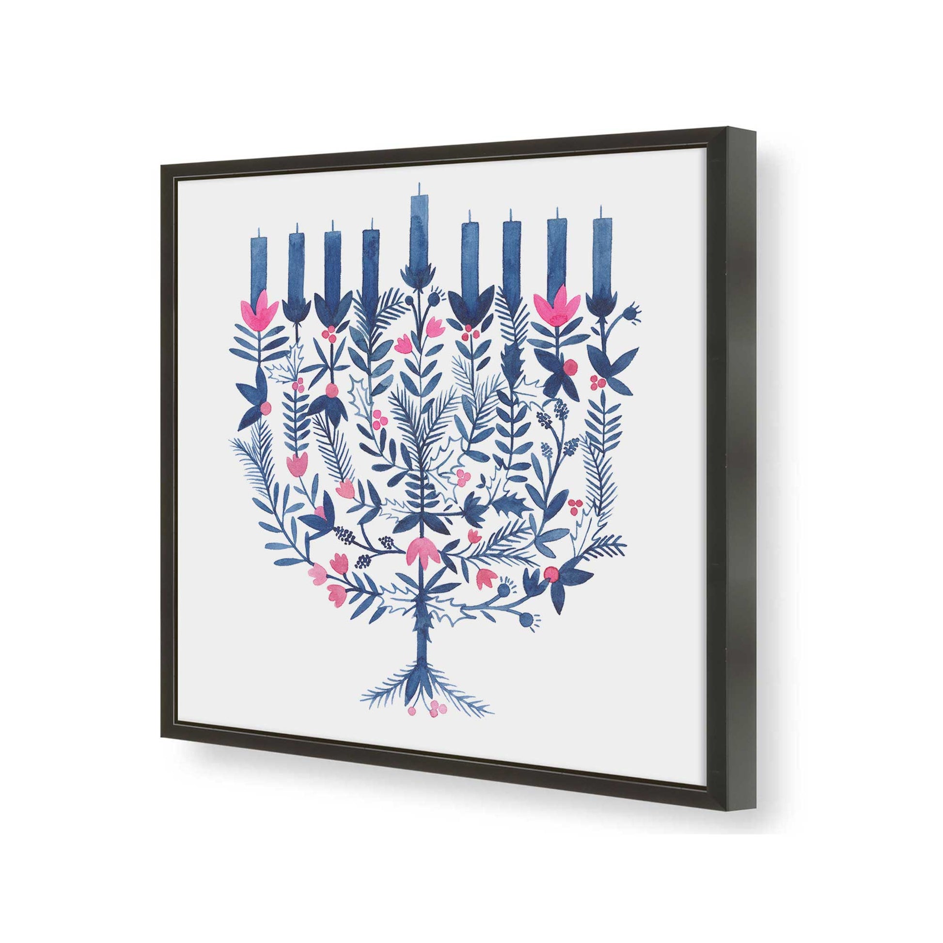 [Color:Satin Black], Picture of art in a Satin Black frame of the corner