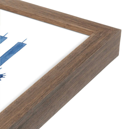 [Color:Walnut], Picture of art in a Walnut frame at an angle