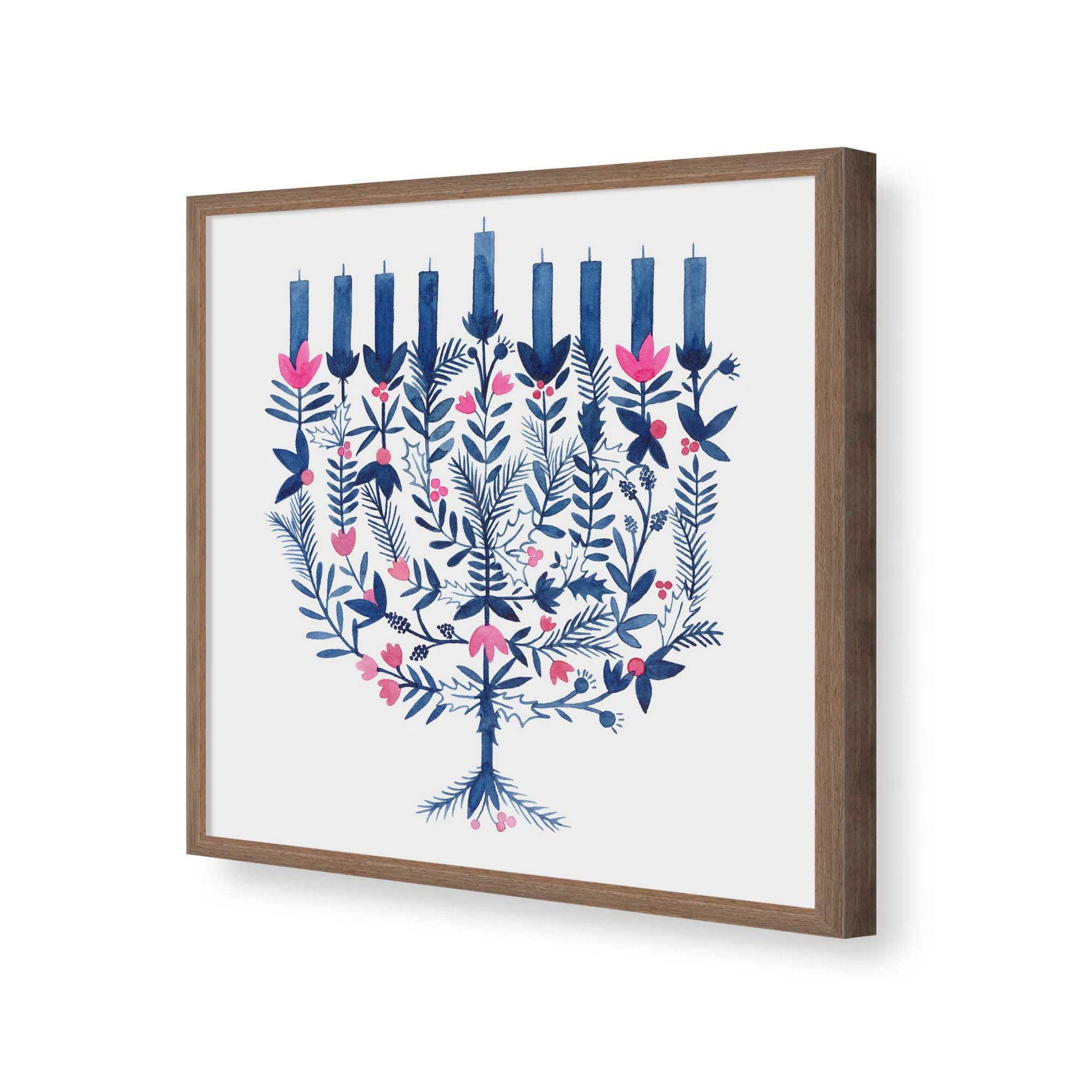 [Color:Walnut], Picture of art in a Walnut frame of the corner