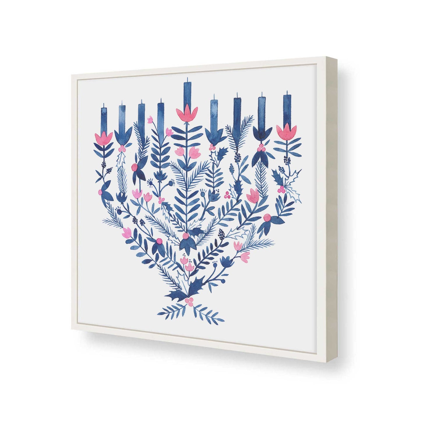 [Color:Opaque White], Picture of art in a Opaque White frame of the corner