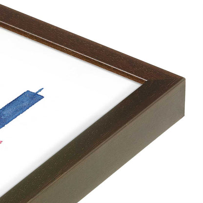 [Color:Espresso], Picture of art in a Espresso frame at an angle