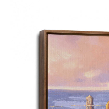 [Color:Walnut], Picture of art in a Walnut frame at an angle