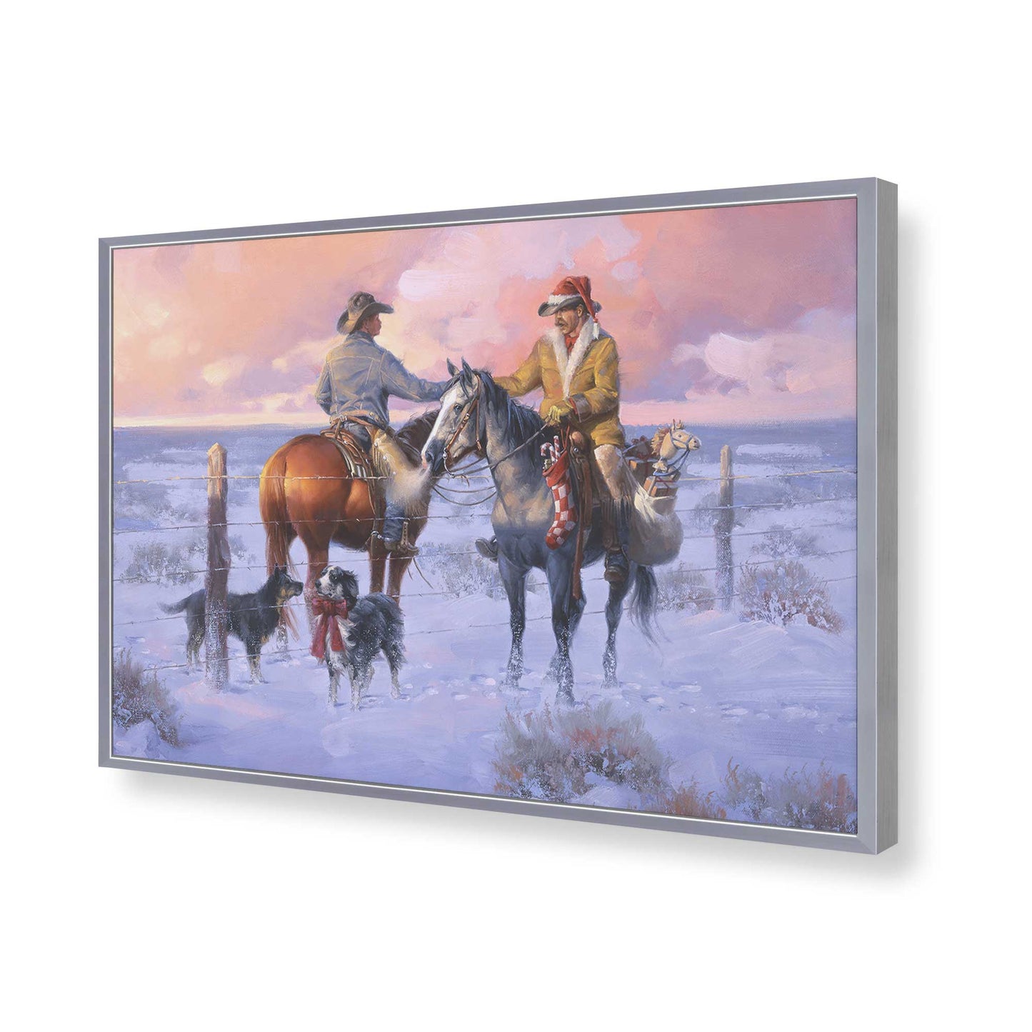 [Color:Polished Chrome], Picture of art in a Polished Chrome frame of the corner