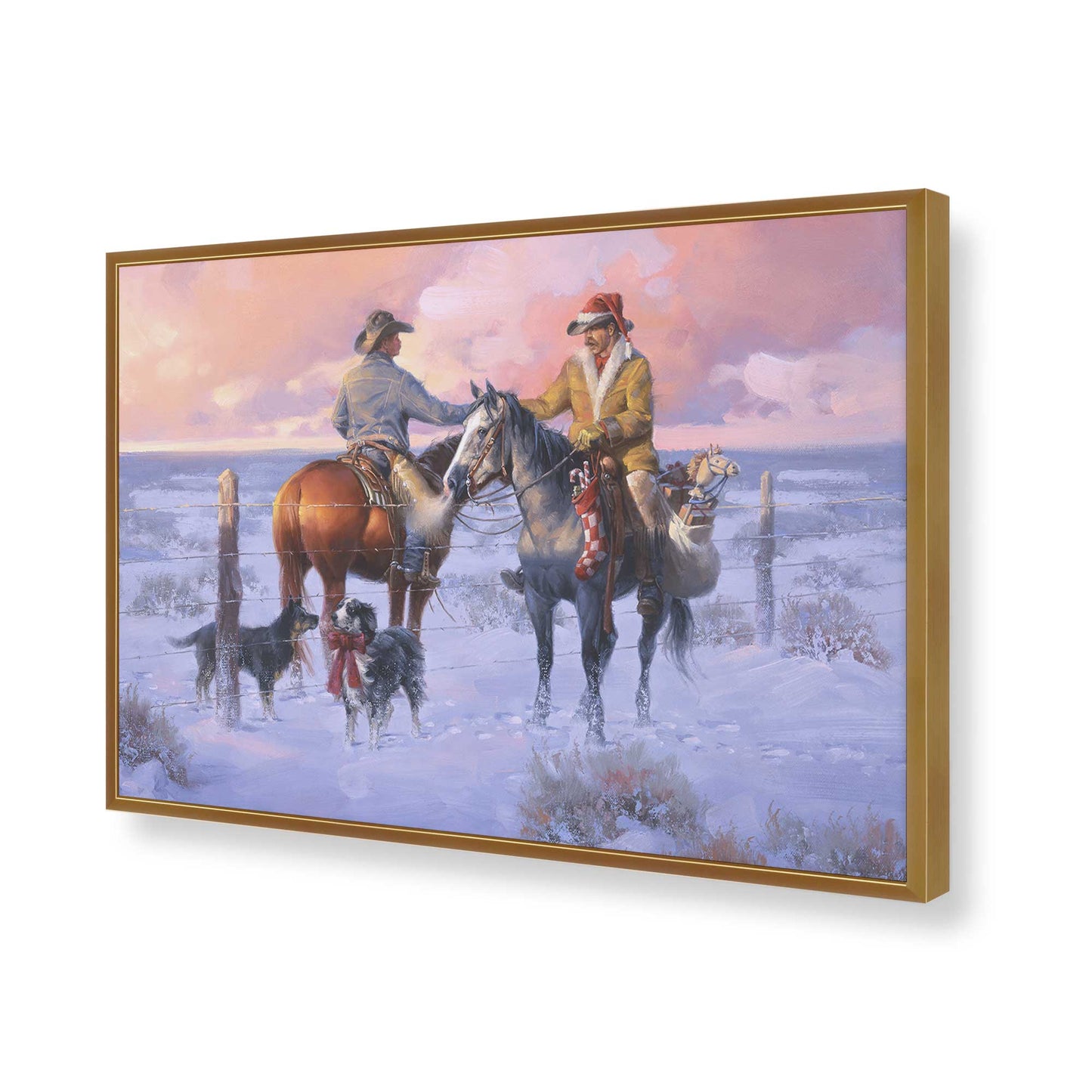 [Color:Polished Gold], Picture of art in a Polished Gold frame of the corner