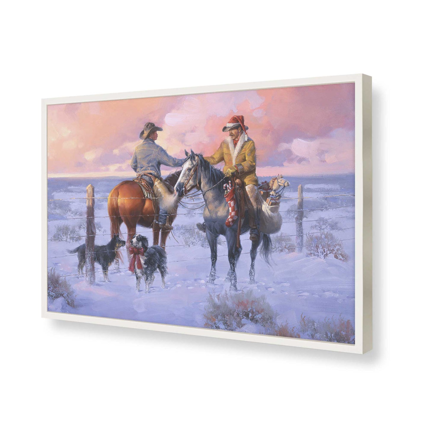 [Color:Opaque White], Picture of art in a Opaque White frame of the corner