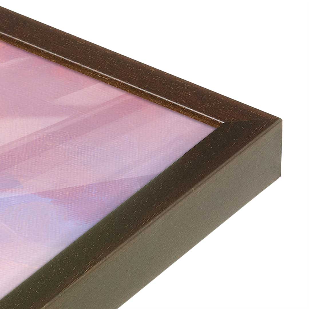 [Color:Brown], Picture of art in a Brown frame at an angle