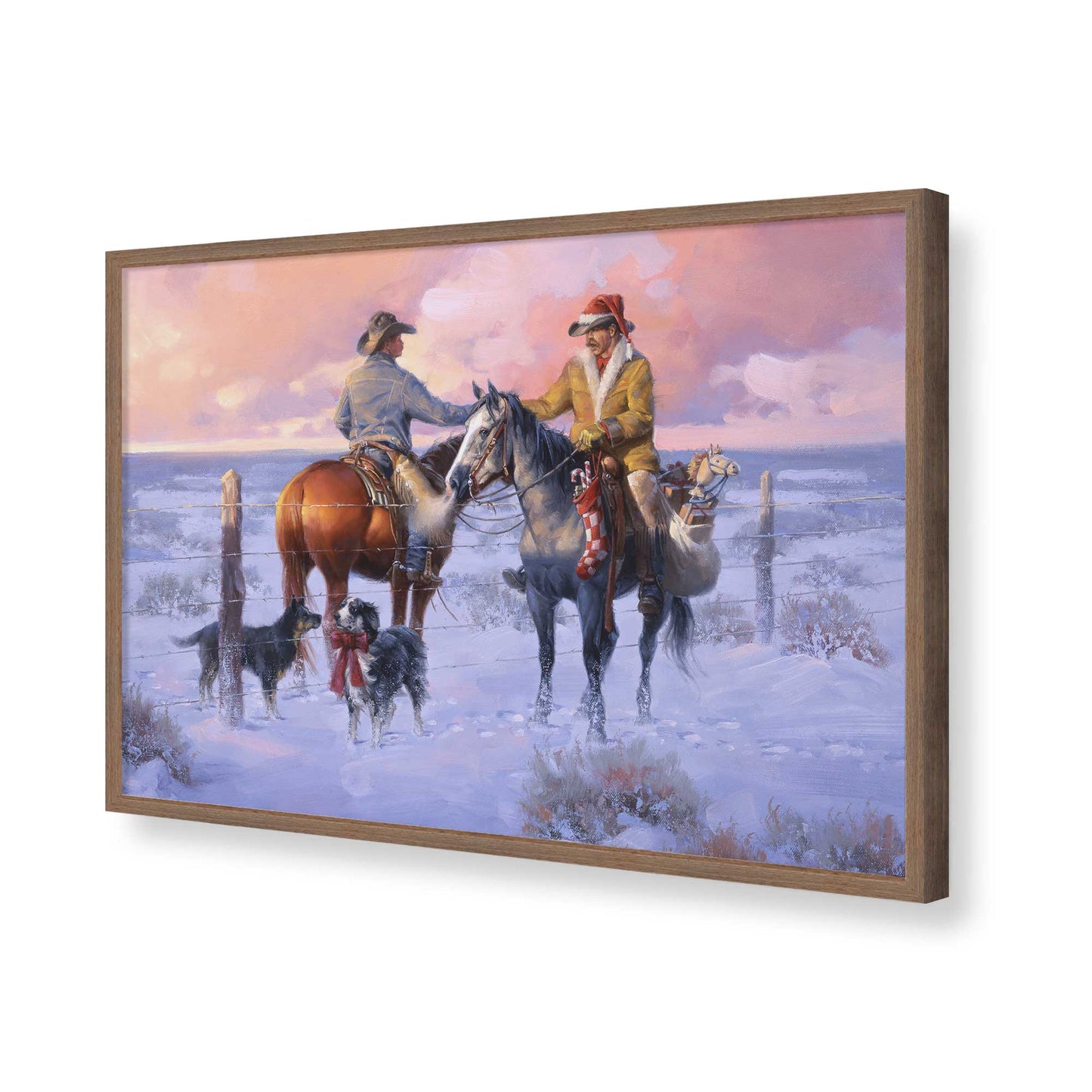 [Color:Walnut], Picture of art in a Walnut frame of the corner