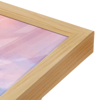 [Color:American Maple], Picture of art in a American Maple frame at an angle