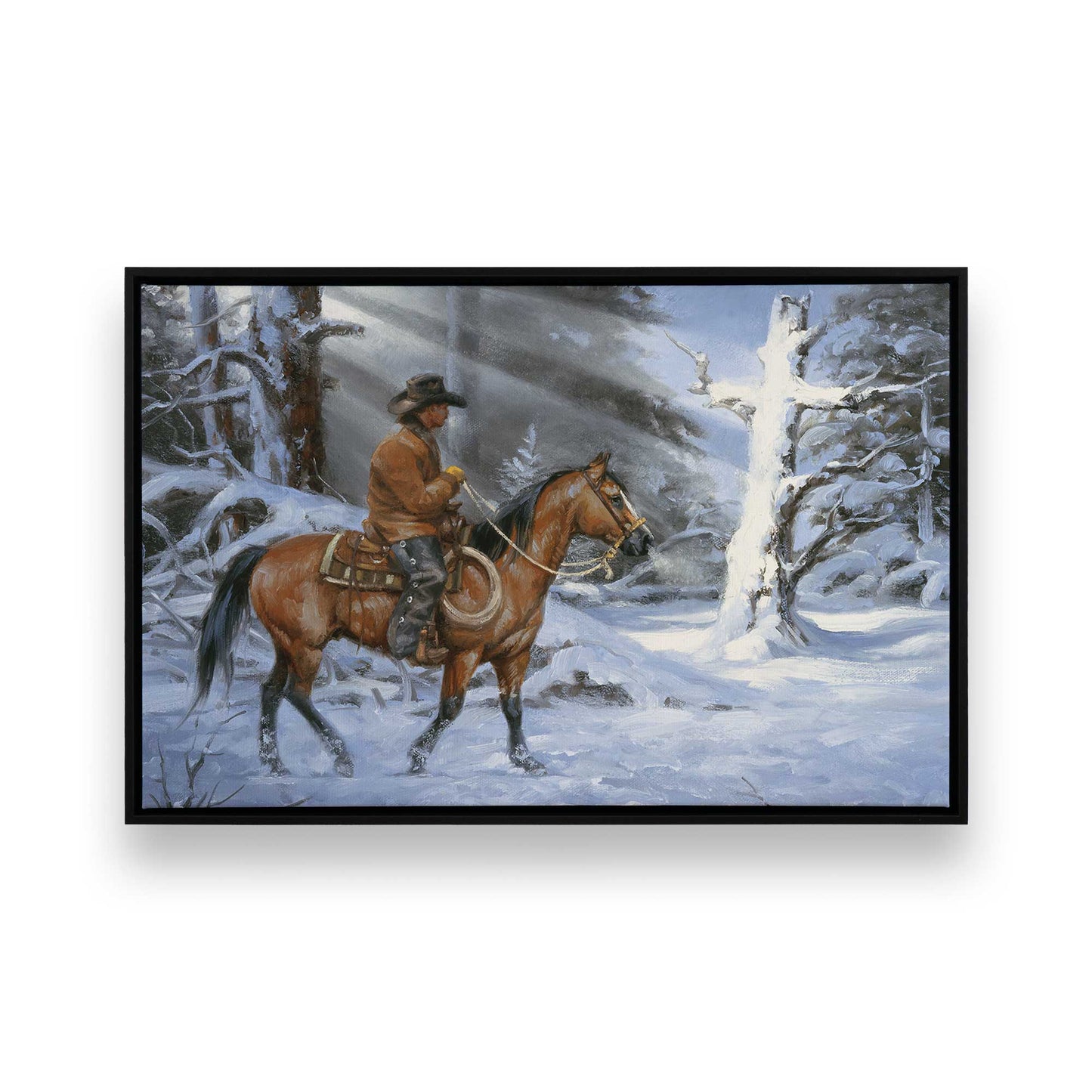 [Color:Satin Black], Picture of art in a Satin Black frame