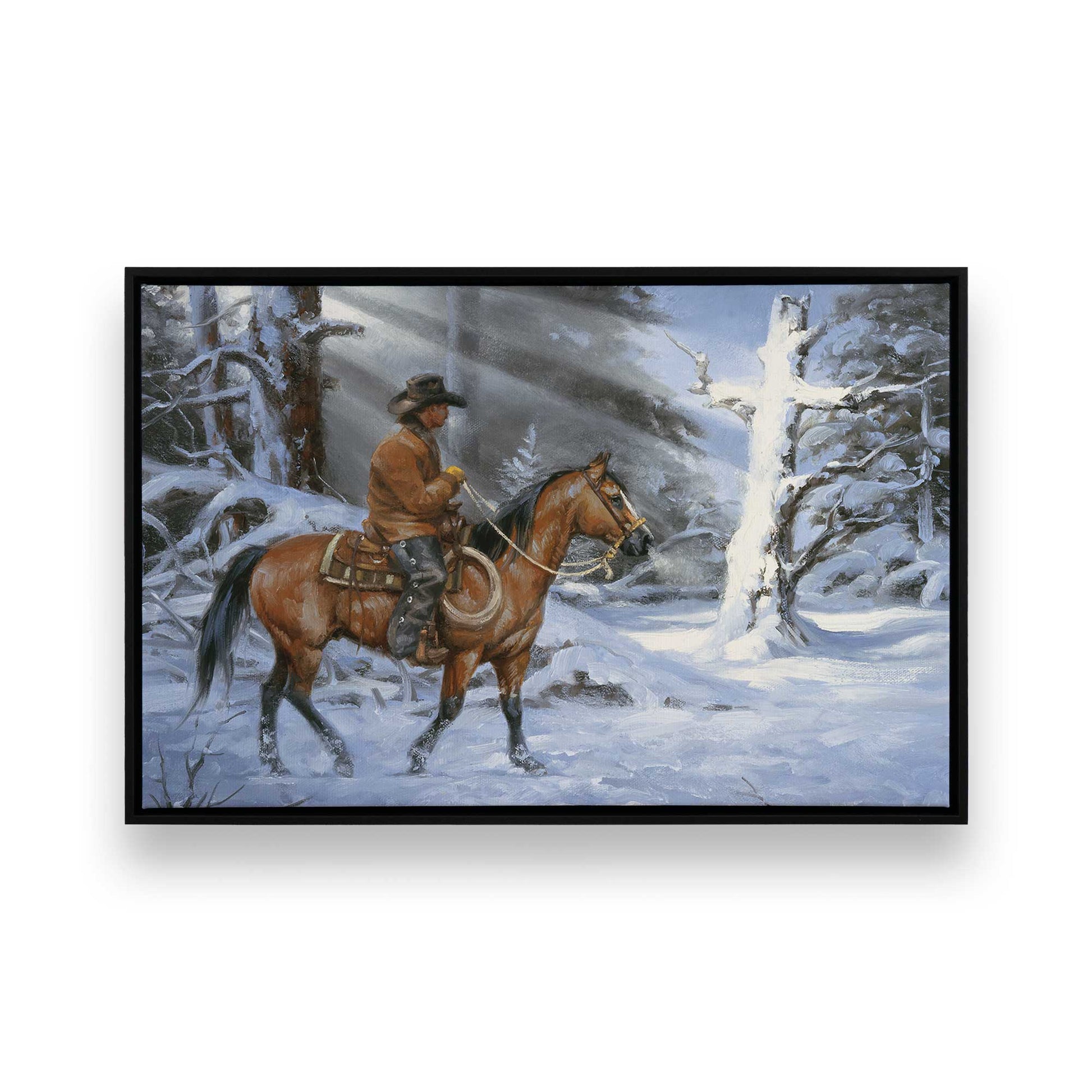 [Color:Satin Black], Picture of art in a Satin Black frame