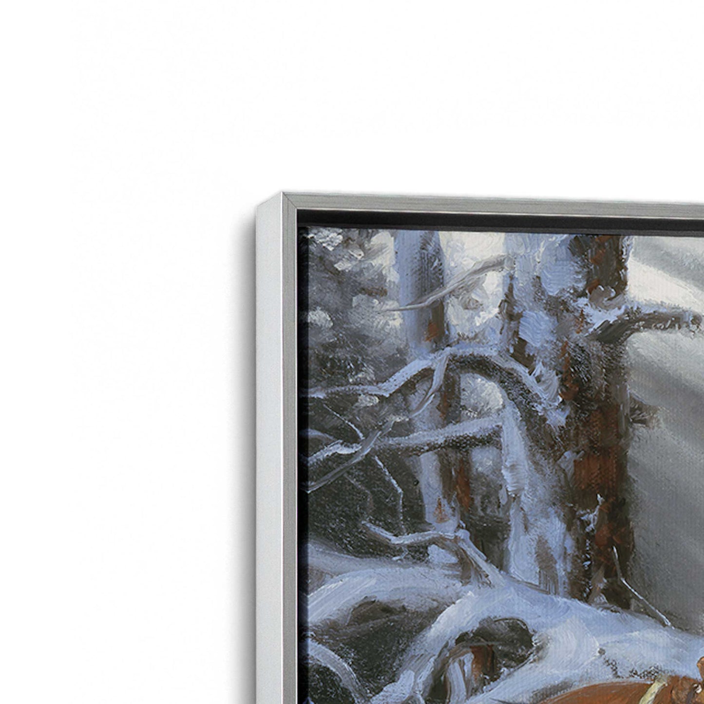 [Color:Polished Chrome], Picture of art in a Polished Chrome frame at an angle