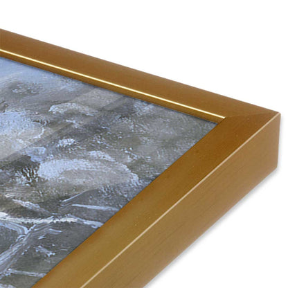 [Color:Polished Gold], Picture of art in a Polished Gold frame at an angle