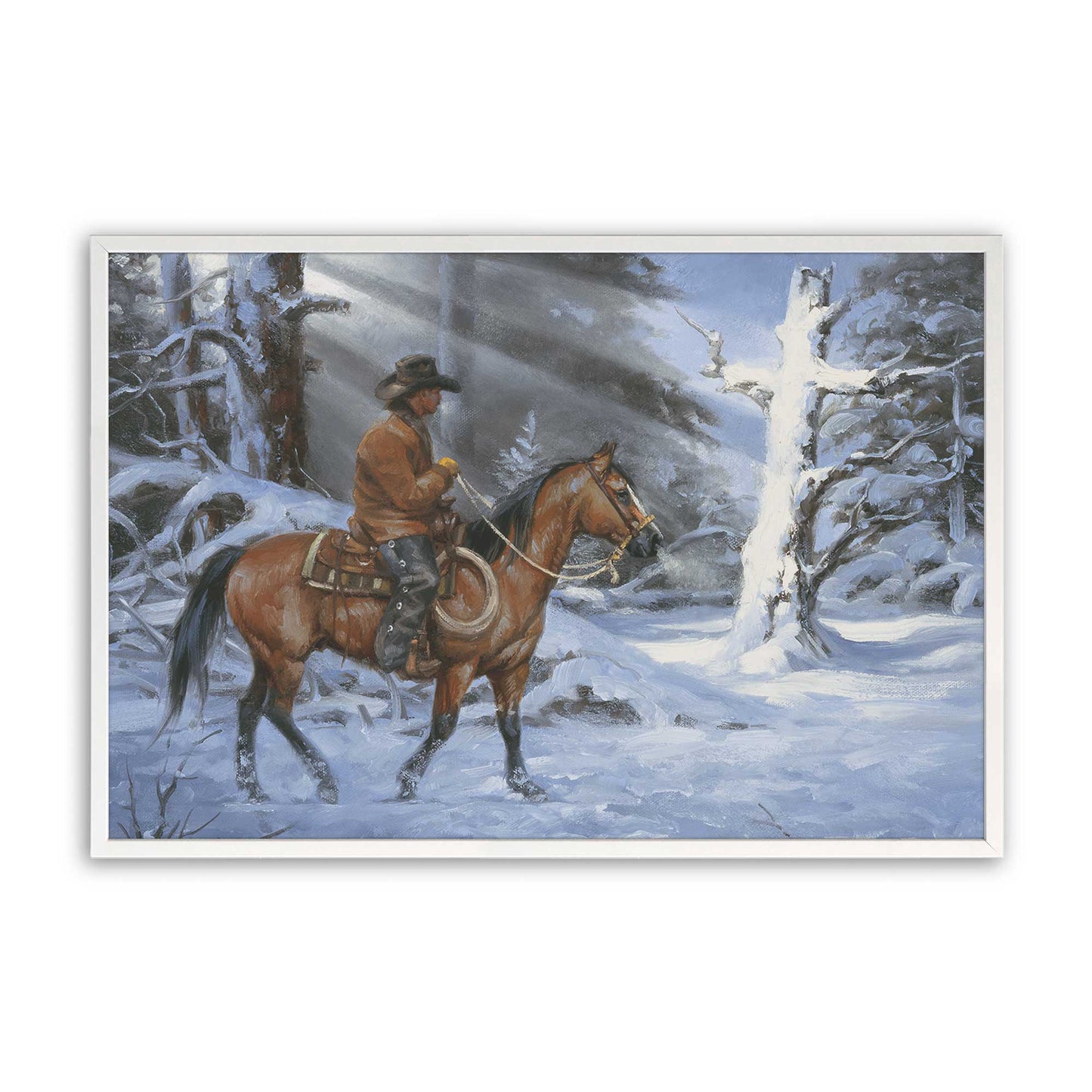 [Color:Opaque White], Picture of art in a Opaque White frame