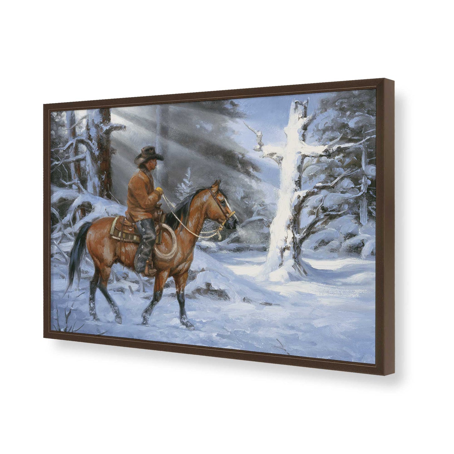 [Color:Belvinder Brown], Picture of art in a Belvinder Brown frame of the corner