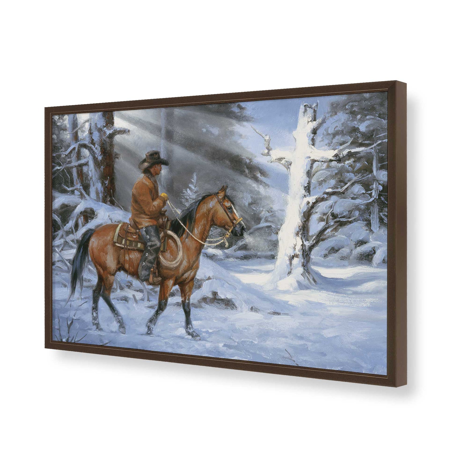 [Color:Belvinder Brown], Picture of art in a Belvinder Brown frame of the corner