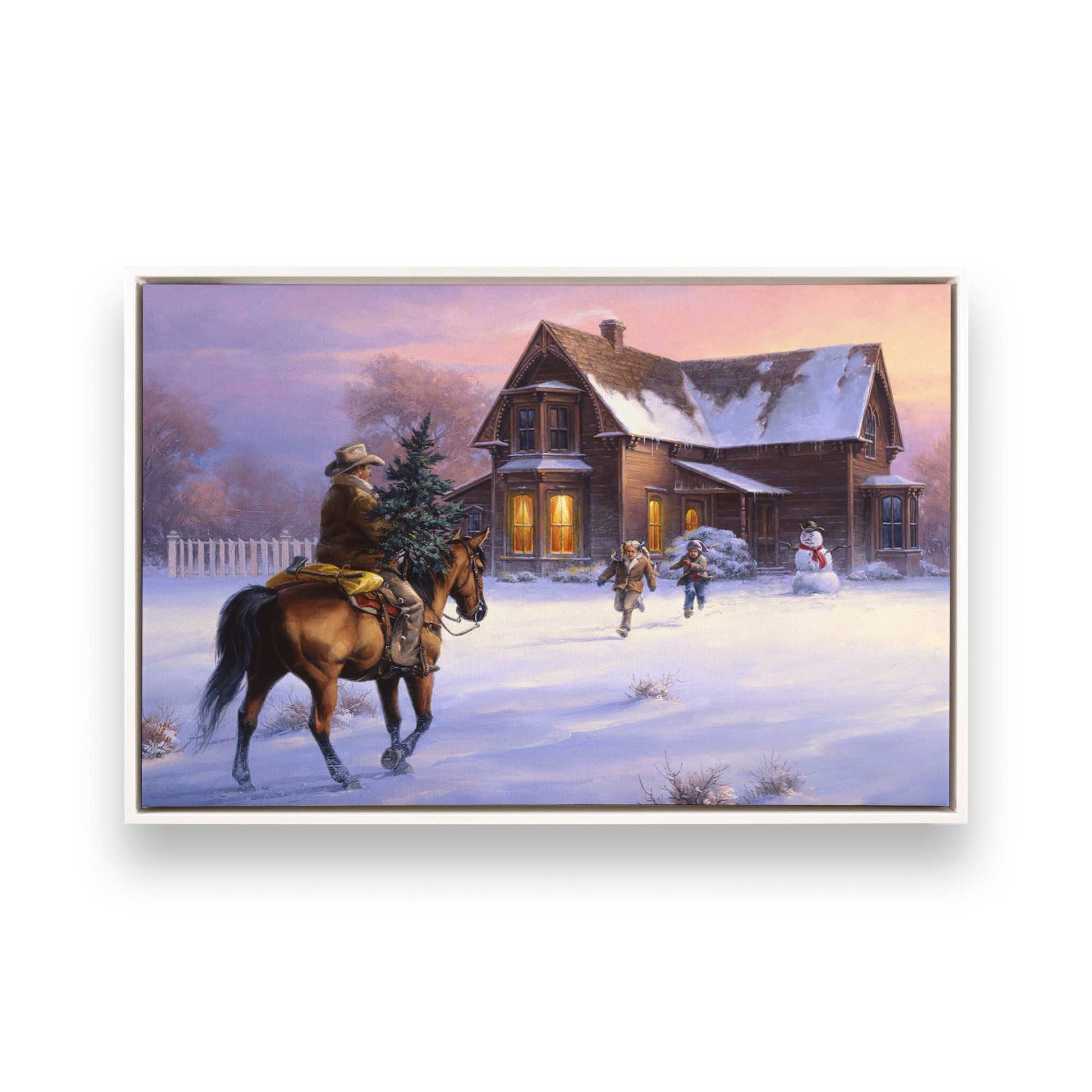 [Color:Opaque White], Picture of art in a White frame