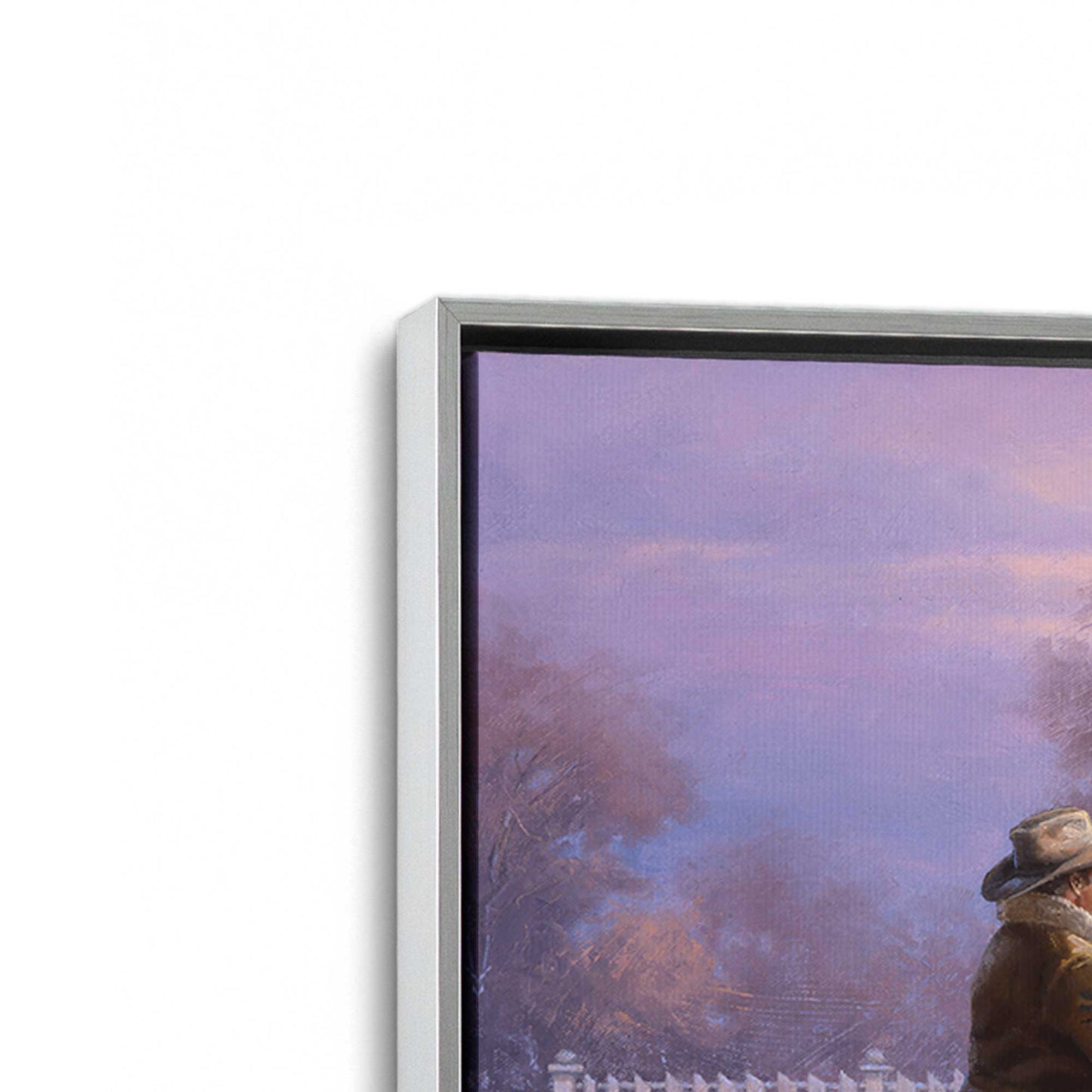 [Color:Polished Chrome], Picture of art in a Polished Chrome frame at an angle