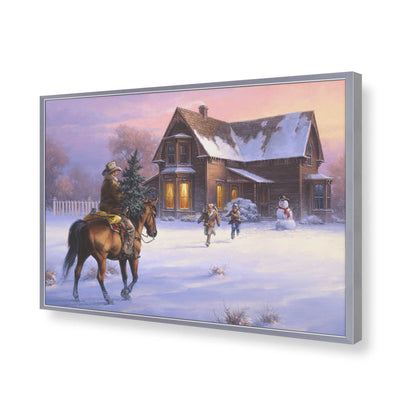 [Color:Polished Chrome], Picture of art in a Polished Chrome frame of the corner