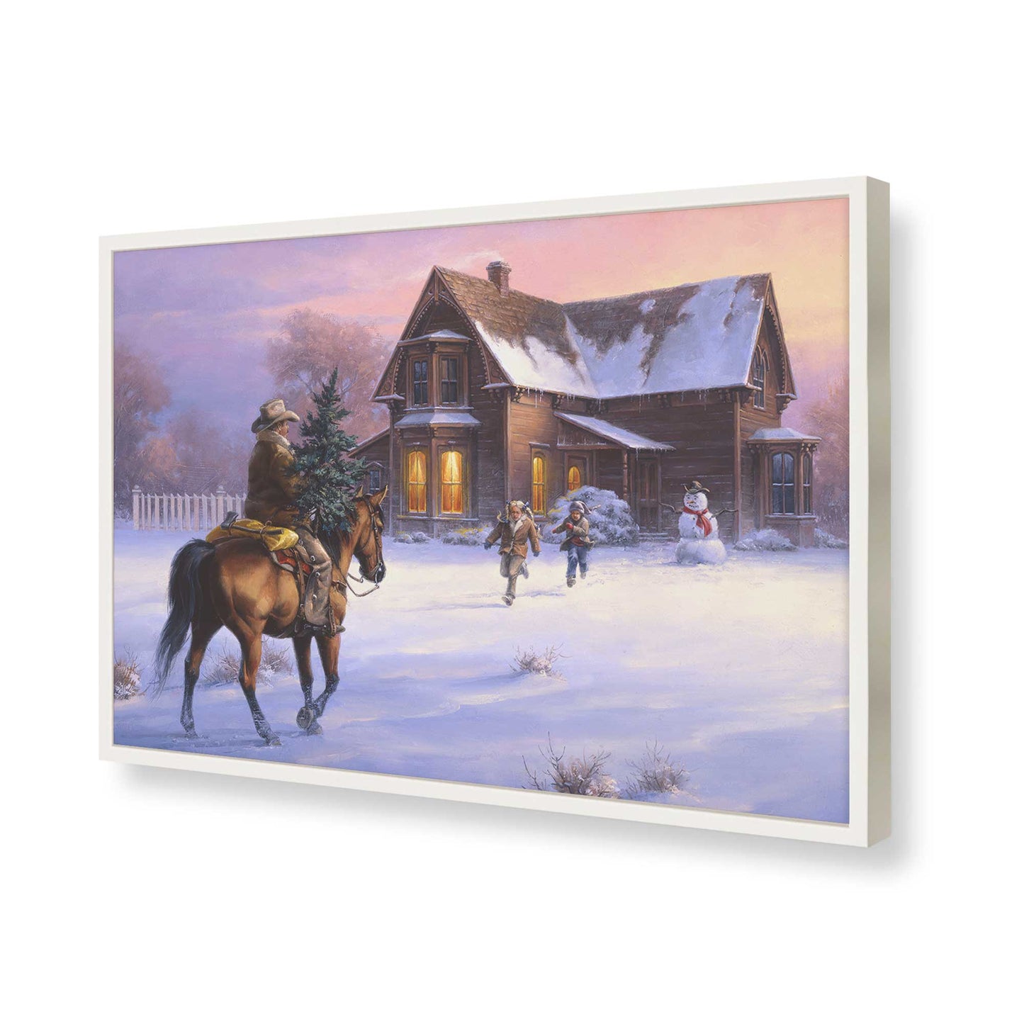 [Color:Opaque White], Picture of art in a Opaque White frame of the corner