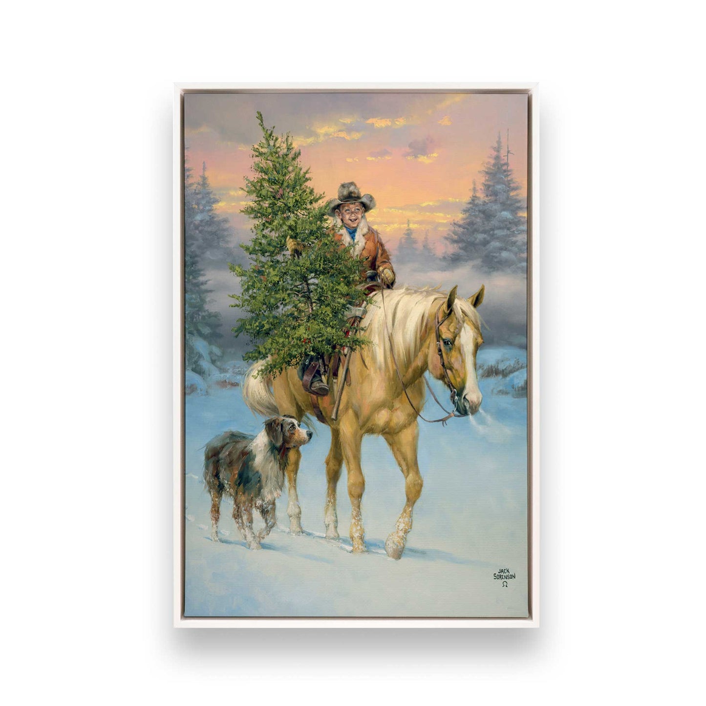 [Color:Opaque White], Picture of art in a White frame