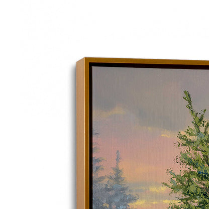 [Color:Polished Gold], Picture of art in a Polished Gold frame at an angle