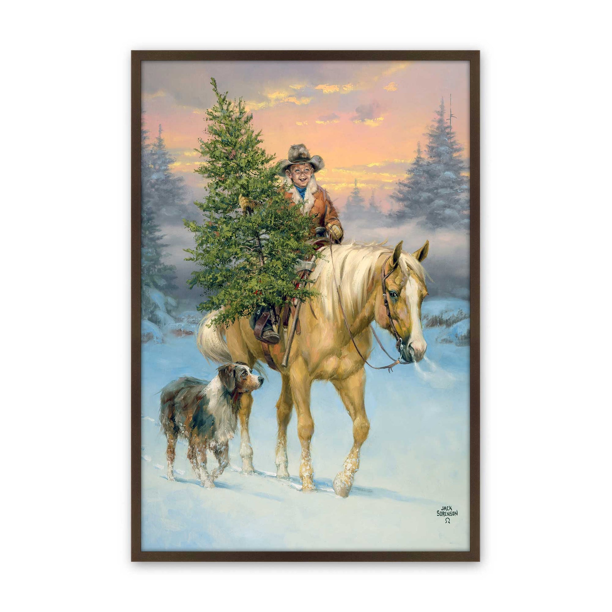 [Color:Belvinder Brown], Picture of art in a Belvinder Brown frame