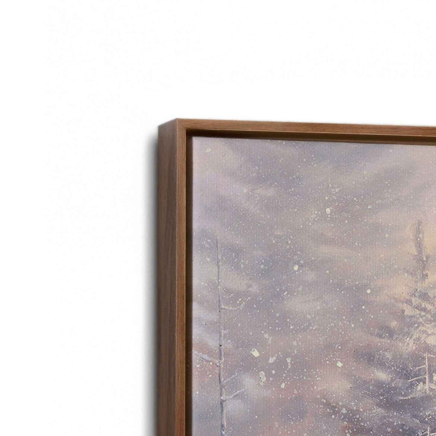 [Color:Walnut], Picture of art in a Walnut frame at an angle