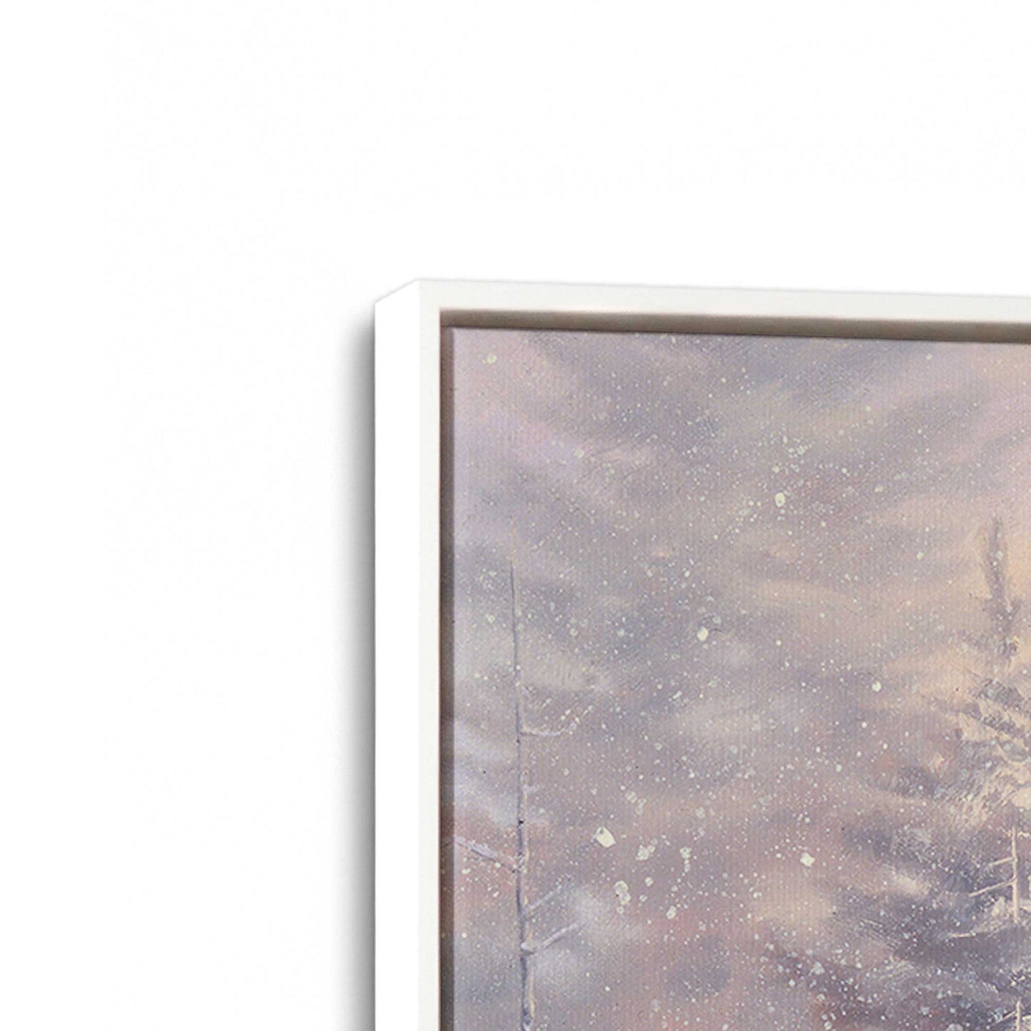 [Color:Opaque White], Picture of art in a White frame at an angle