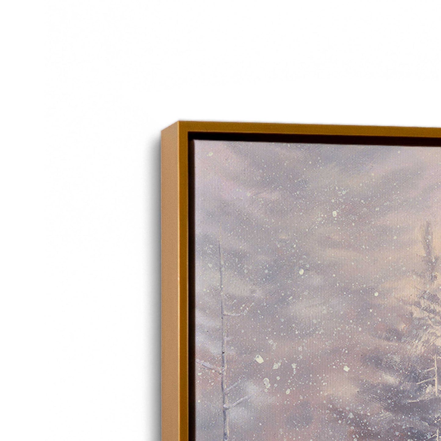 [Color:Polished Gold], Picture of art in a Polished Gold frame at an angle